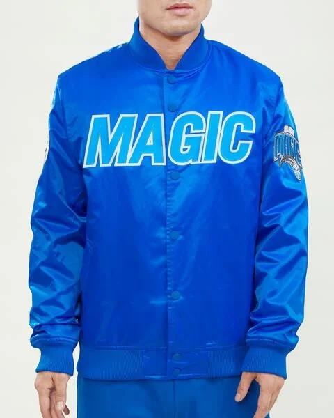 Comfortable Outfits NBA ORLANDO MAGIC WORDMARK MEN'S SATIN JACKET (ROYAL BLUE)