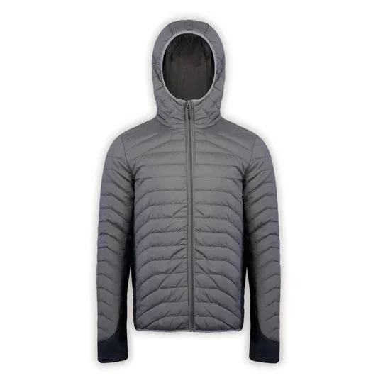 Retro Prints 'Boulder Gear' Men's Brooks Hybrid Jacket - Charcoal