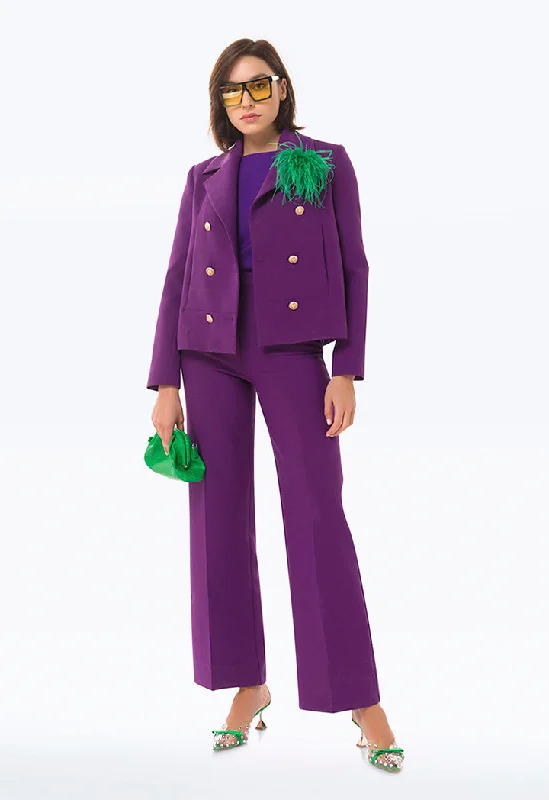 Fashion Comfort Solid Double Breasted Blazer