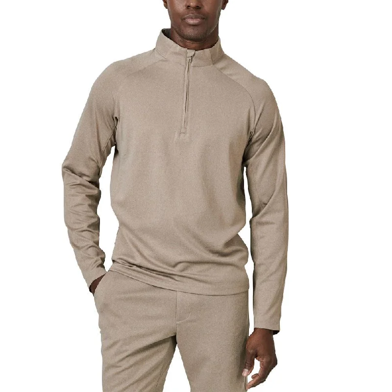 Soft Trends 7Diamonds A-Game Quarter Zip Golf Pullover Khaki - FW23