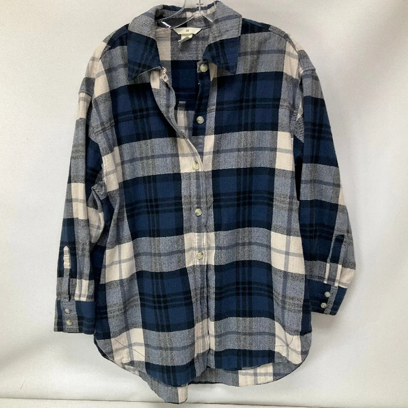Advanced Customization Jacket Shirt By H&m In Plaid Pattern, Size: S