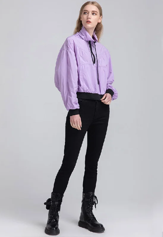 Slightly Flared Design Windproof Kimono Sleeve Outerwear