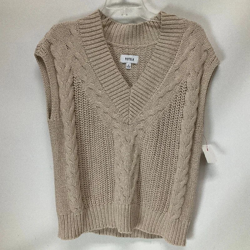 Cozy Chic Wear Vest Sweater By Pistola In Cream, Size: M