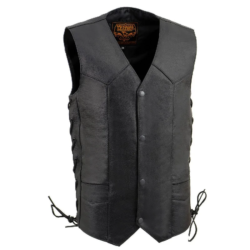 Simple Style Milwaukee Leather Youth Size Black Leather Side Lace Biker Style Vest LKY3860 Simple Style Milwaukee Leather Youth Size Black Leather Side Lace Biker Style Vest LKY3860