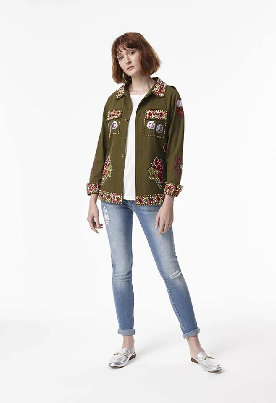 Effortless Dressing Embellished Beaded Dice Jacket