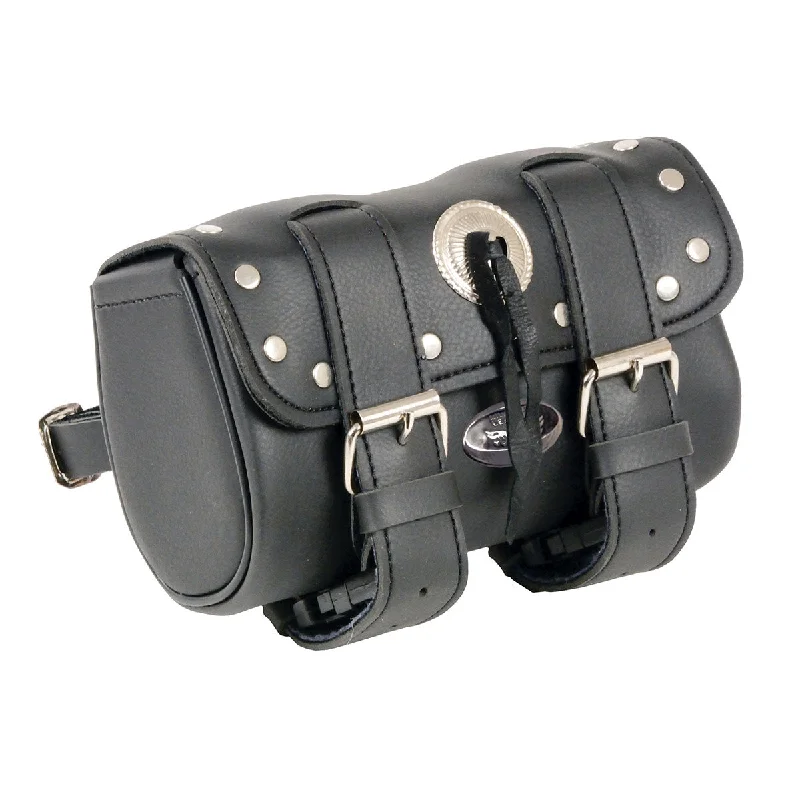 Versatile Comfort Wear Milwaukee Performance SH62605 Black Small PVC Double Strap Tool Bag with Concho and Rivets Versatile Comfort Wear Milwaukee Performance SH62605 Black Small PVC Double Strap Tool Bag with Concho and Rivets
