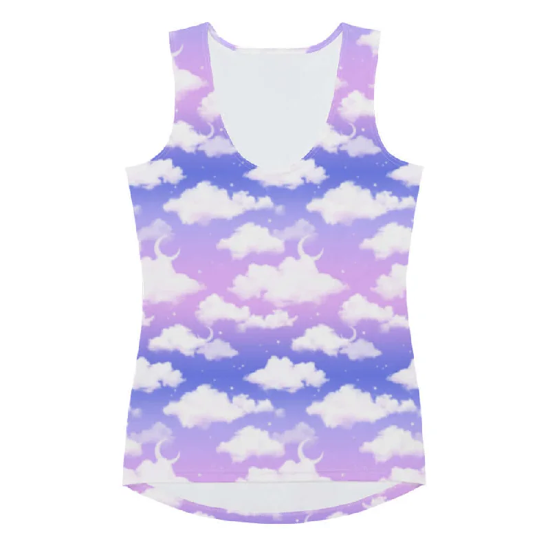 Party Wear Cloudy Sky Tank Top