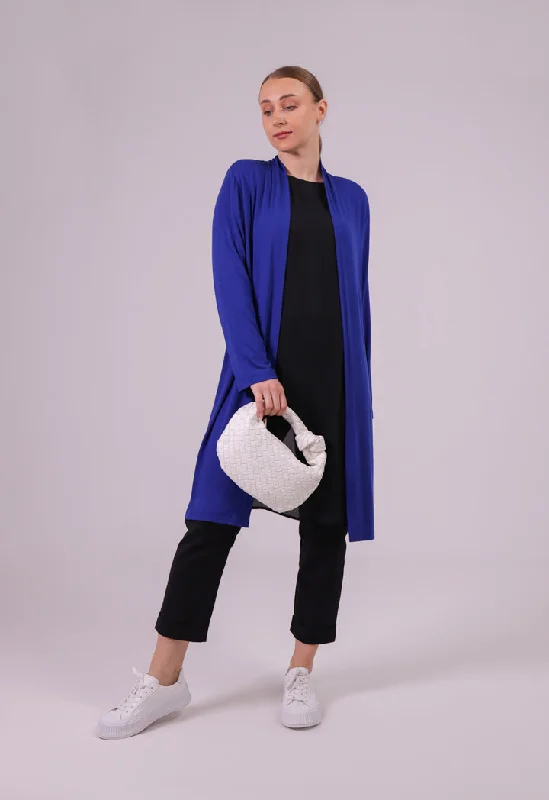 Fashionable Items Two Colored Knitted Long Cardigan