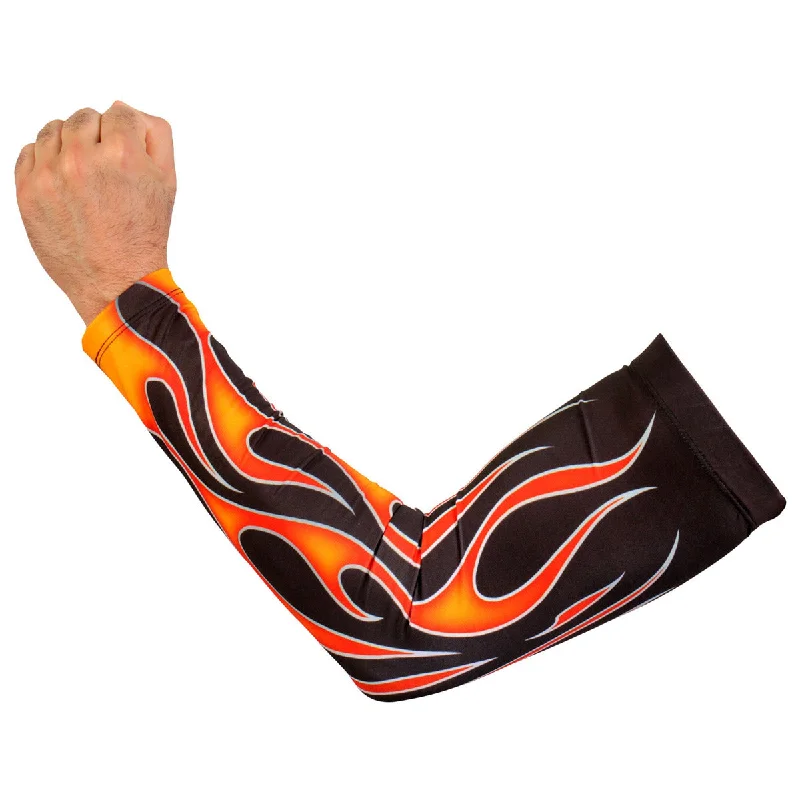 Easygoing Fashion Hot Leathers ARM1007 Flames Orange Arm Sleeve