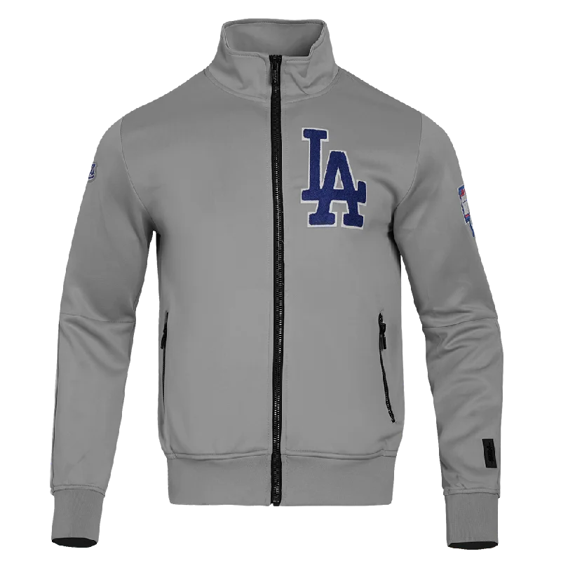 Bottom And Versatile MLB LOS ANGELES DODGERS CLASSIC MEN'S TRACK JACKET (GRAY)