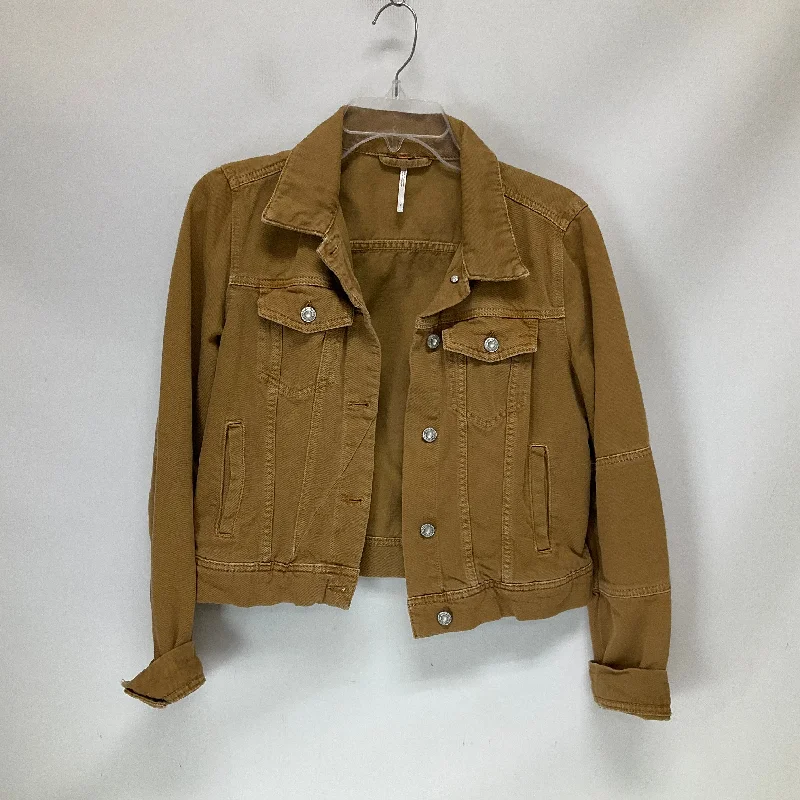Goddess Outfit Jacket Denim By Free People In Orange Denim, Size: S