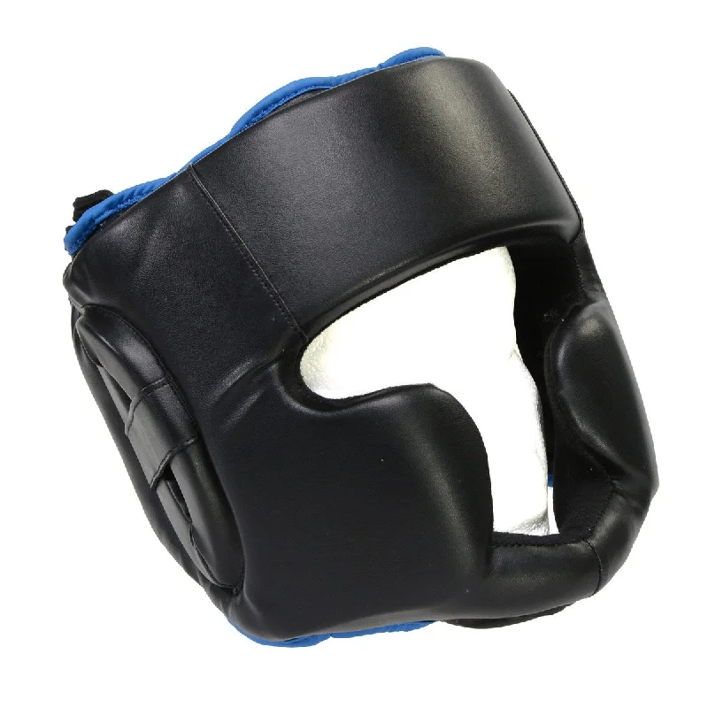 Quality Tailoring X-Fitness XF5000 MMA Boxing Kickboxing Head Gear-BLK/BLUE