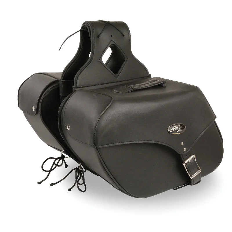 Timeless Outfits Milwaukee Performance SH668ZB Black Large Zip-Off Single Strap PVC Throw Over Saddle Bag Timeless Outfits Milwaukee Performance SH668ZB Black Large Zip-Off Single Strap PVC Throw Over Saddle Bag