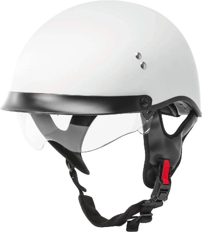 Knitted Design GMax HH-65 Full Dressed Half Helmet Matte White