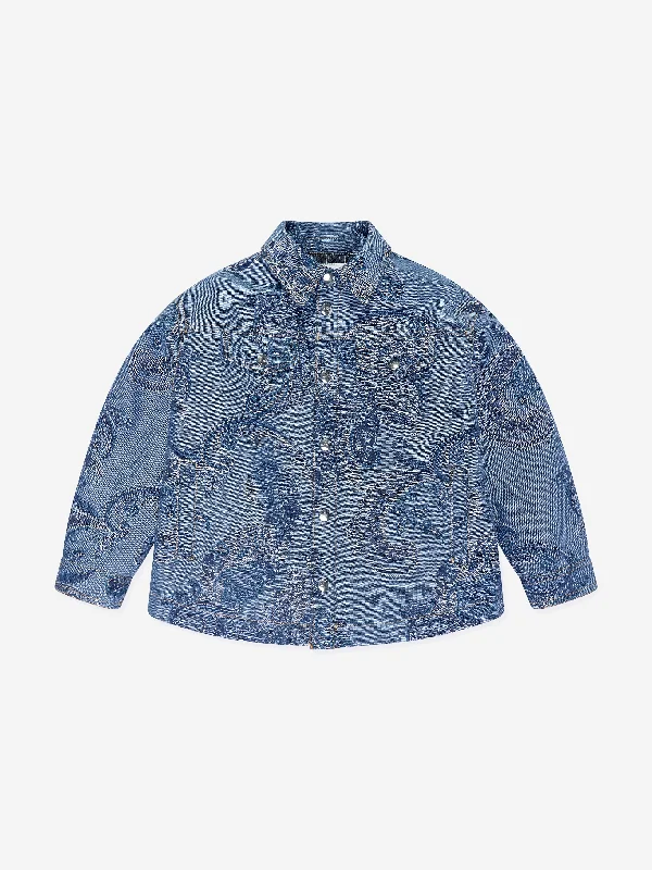 Layered Comfort Etro Kids Paisley Print Jacket in Blue