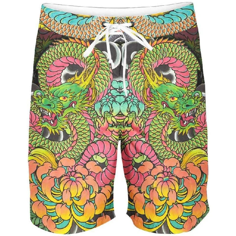 Basic Comfort Tiger & Dragon Boardshorts
