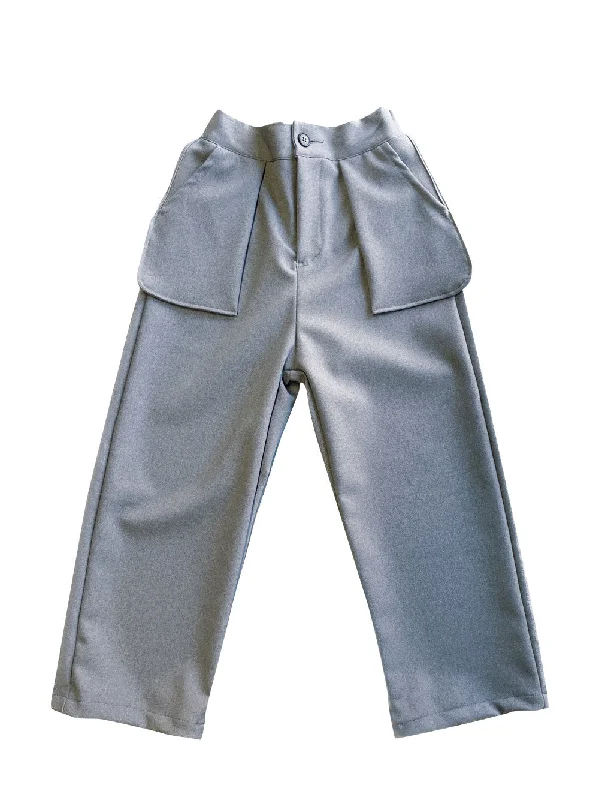 Comfortable And Cold-proof Lightgrey Wide Pants
