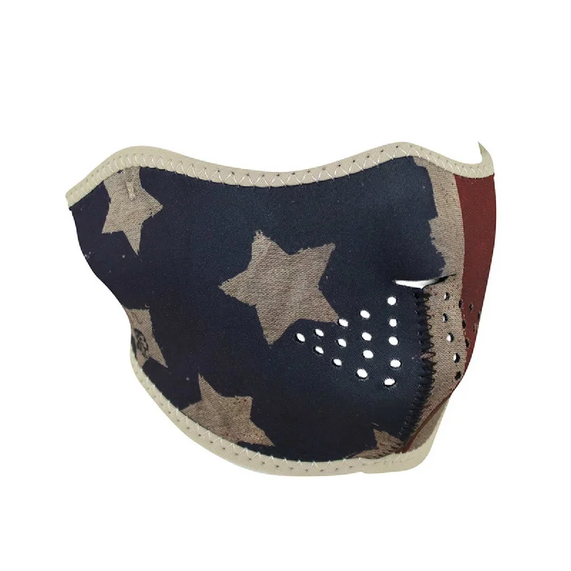 Fresh And Natural ZanHeadgear WNFM408H Neoprene Half Face Mask Patriot Vintagfe Design Half Face Mask Fresh And Natural ZanHeadgear WNFM408H Neoprene Half Face Mask Patriot Vintagfe Design Half Face Mask