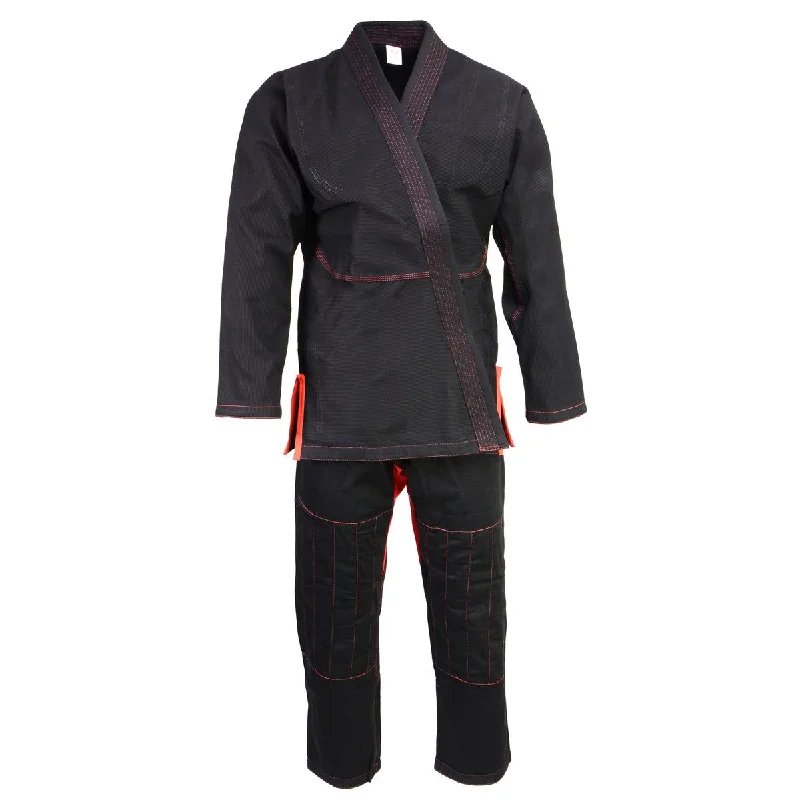 Cool Style X-Fitness XFM6001 Ultra Light Preshrunk BJJ Jiu Jitsu Gi (See Special Sizing Guide)-BLACK