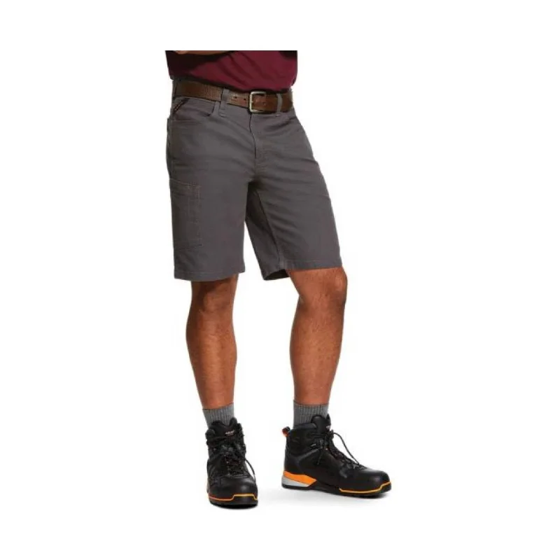 Soft Fashion Ariat Men's Rebar Durastretch Made Tough Short 10 Inch - Grey