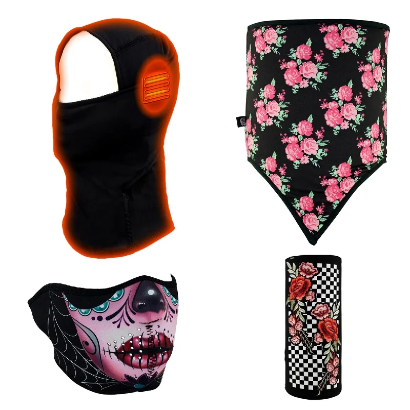 Cool Summer Gift Box 3 Ladies MP7922FMSET Black 'Heated' Balaclava and ZanHead Gear Products Cool Summer Gift Box 3 Ladies MP7922FMSET Black 'Heated' Balaclava and ZanHead Gear Products