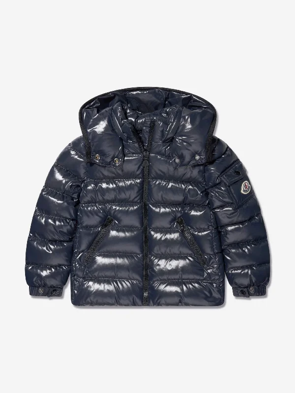 Sports Trend Moncler Enfant Girls Down Padded Bady Jacket in Navy
