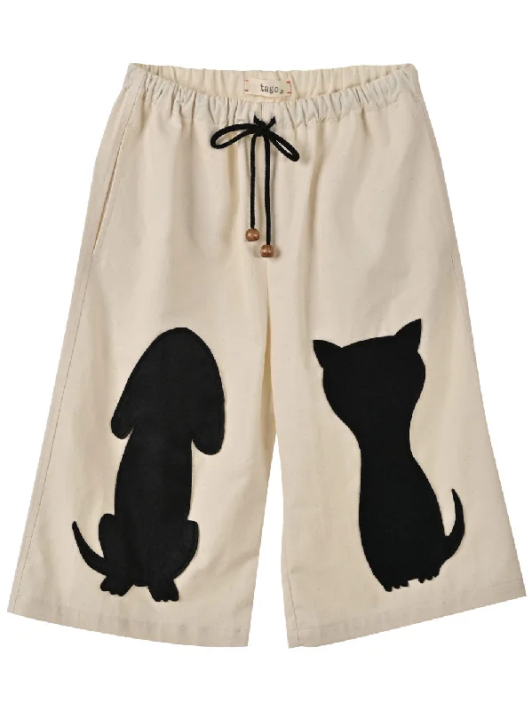 Summer Selection Dog and Cat Cropped Pants