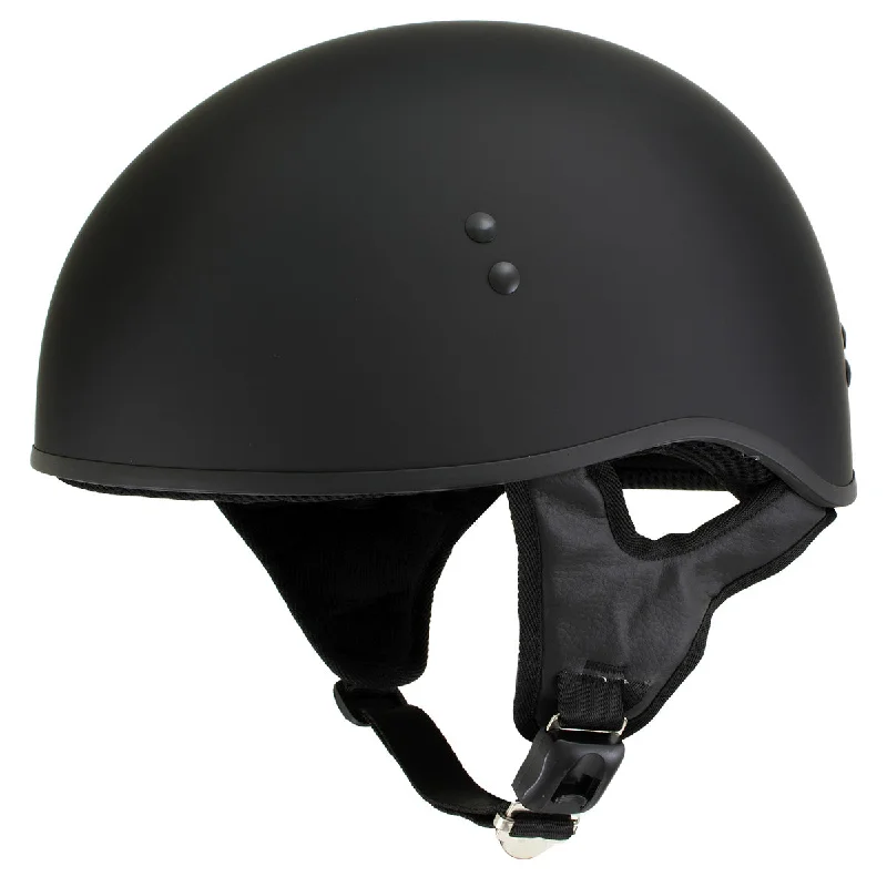 Casual And Comfortable Outlaw T68 'The O.G.' Flat Black Motorcycle DOT Skull Cap Helmet