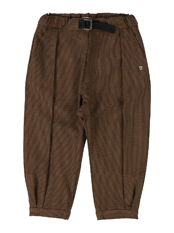 Relaxed Fashion Brown Pleated Tapered Trousers