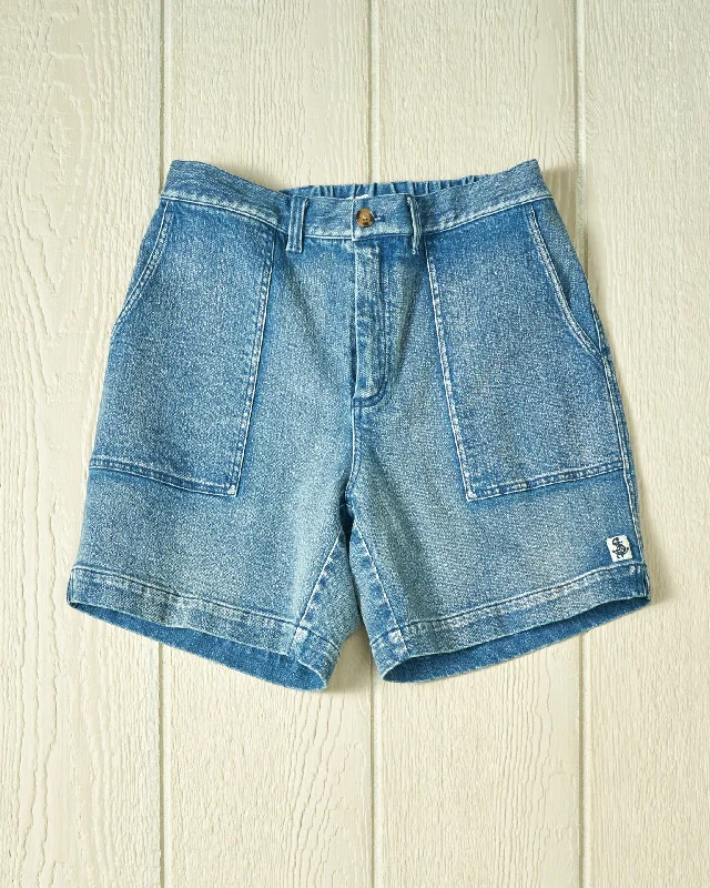 All-Day Style Ventura Short in Mid Wash Denim