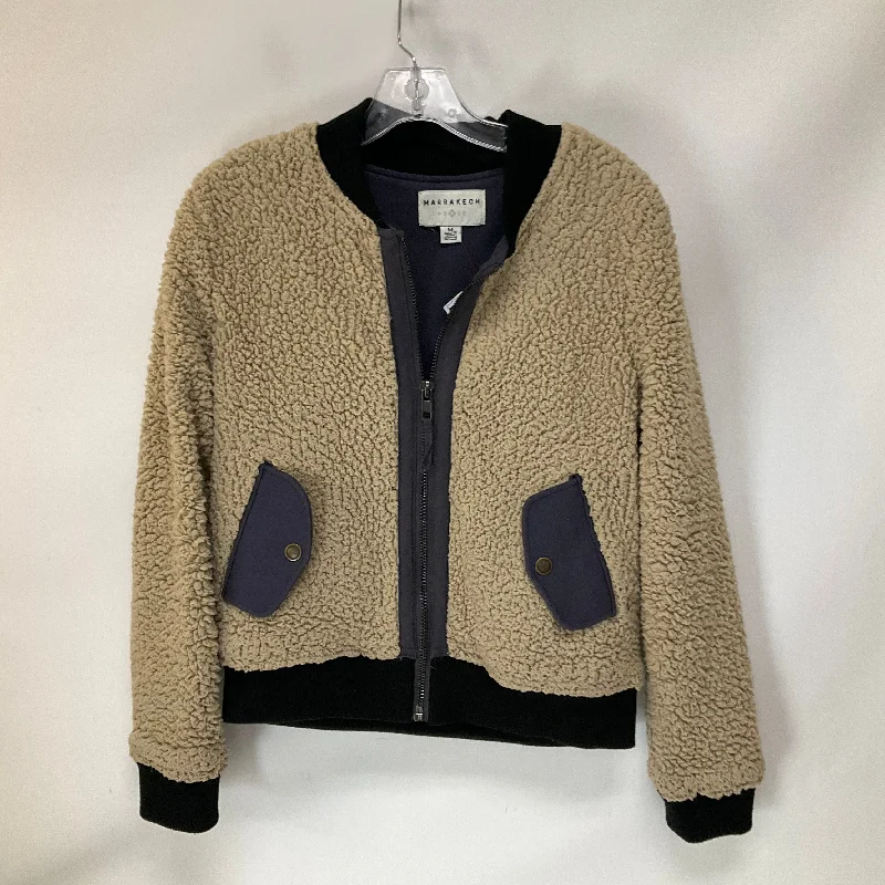 Easy Wear Chic Jacket Fleece By Marrakech In Tan, Size: M