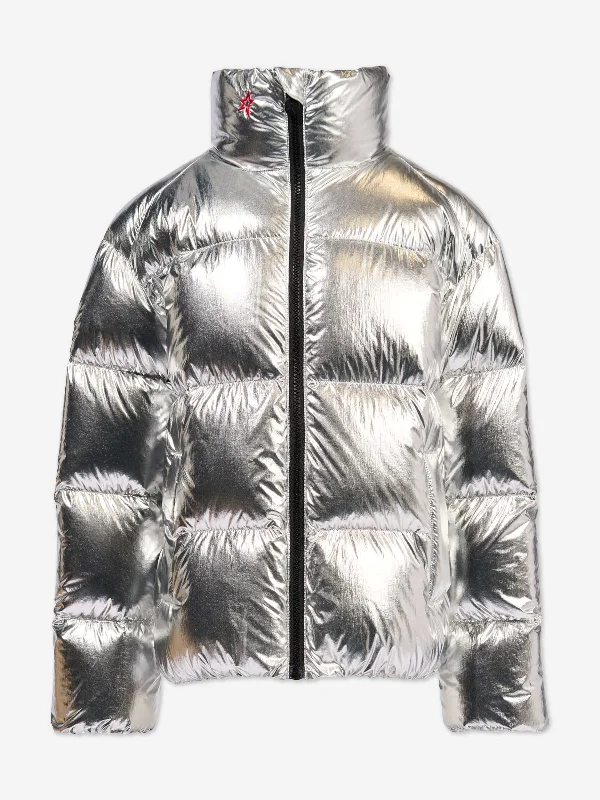 Fashion Must-have Perfect Moment Girls Nuuk Down Puffer Jacket in Silver