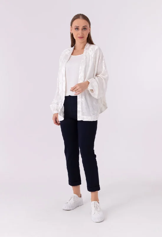 Relaxed Wear Polka Dots Short Solid Kimono (Free Size)