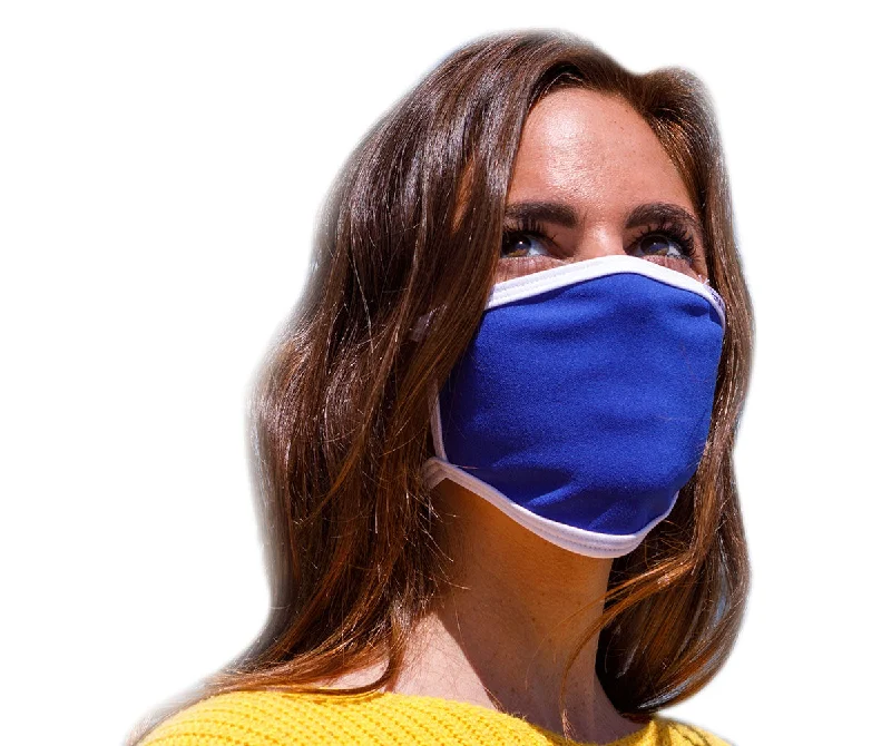 Casual Ease Air Soul MP7923FM Blue and White Protective Face Mask with Optional Filter Pocket
