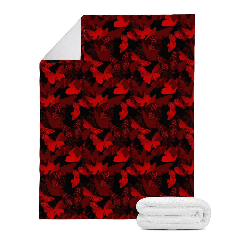 Sports Cool Crimson Butterfly Blanket