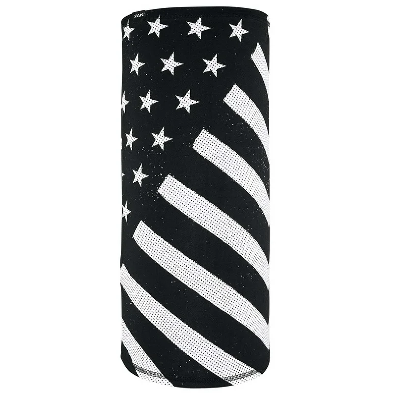 Casual Street ZanHeadgear TL091 Motley Tube SportFlex Series Black and White Flag