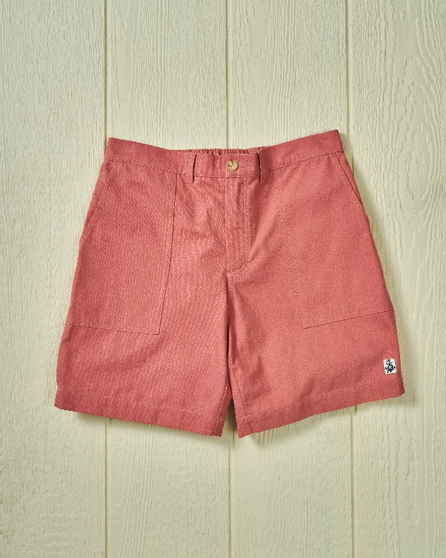Layered Style Ventura Short in Nautical Red Canvas