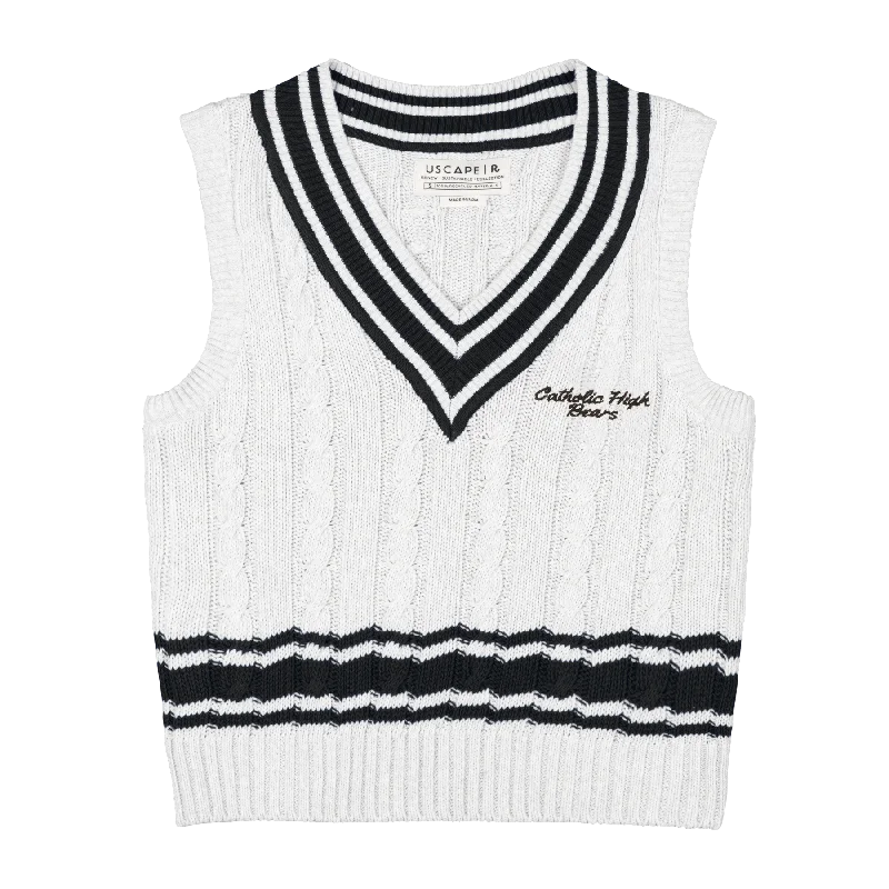 Luxury Classic Wms Cable Knit Vest