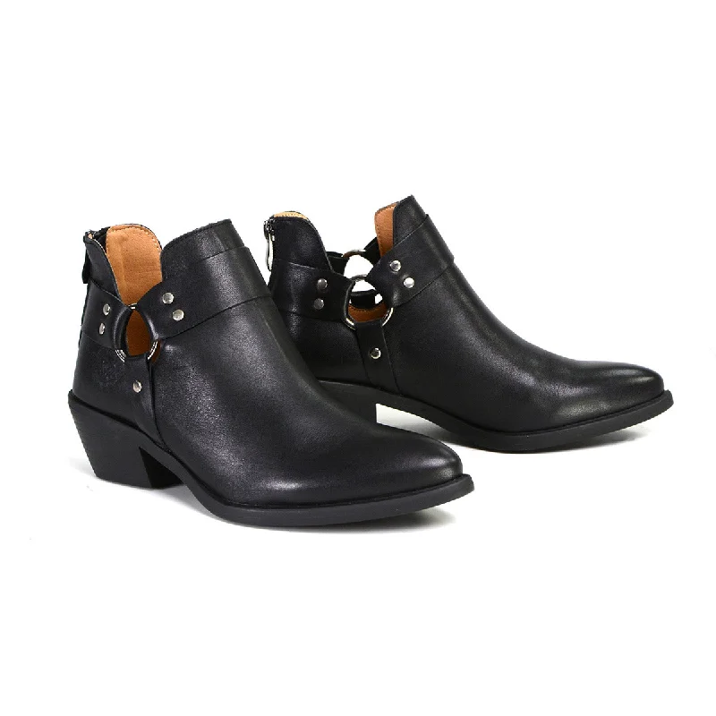 Relaxed Dresses Milwaukee Leather MBL9443 Women's Sleek Black Classic Harness Ring Fashion Shoes Relaxed Dresses Milwaukee Leather MBL9443 Women's Sleek Black Classic Harness Ring Fashion Shoes