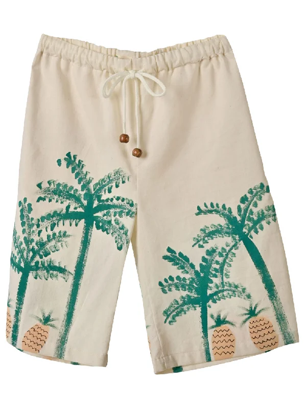 Energy Wear Palm Tree Painted Shorts