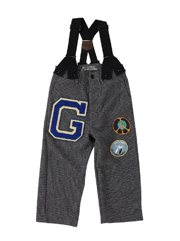 Design And Tailoring G Grey Suspender Pants