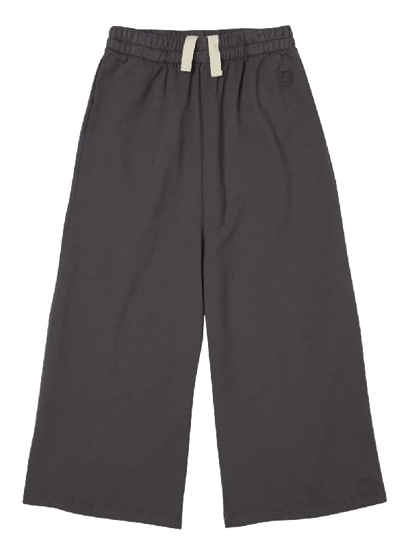 Effortless Dressing Wide Plum Kitten Pants