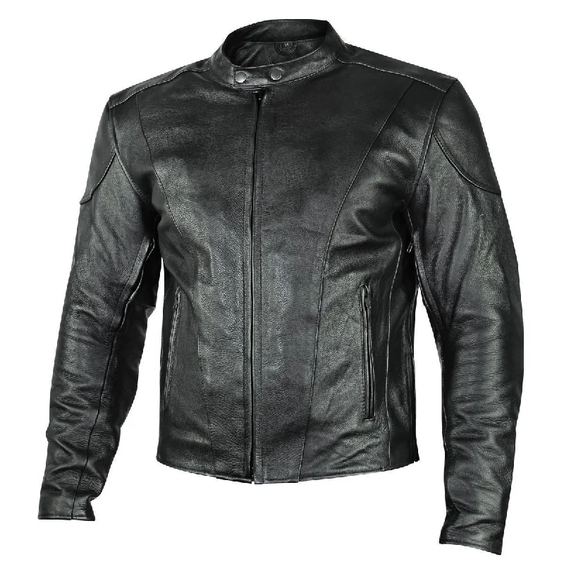 Sweet Girl Xelement B7209 Men's 'Renegade' Black Leather Motorcycle Jacket with X-Armor Protection Sweet Girl Xelement B7209 Men's 'Renegade' Black Leather Motorcycle Jacket with X-Armor Protection