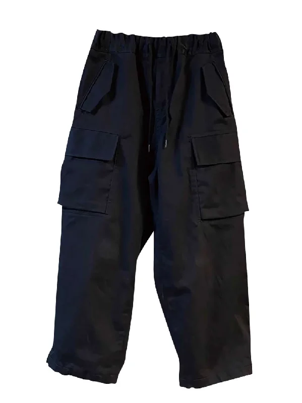 Dessert Matching Black Pocket Cargo Pants