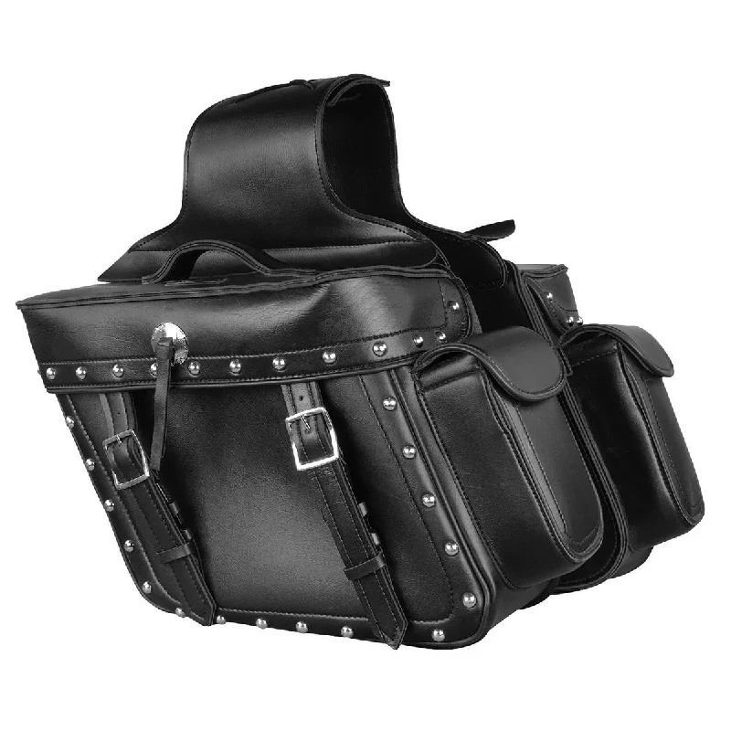 Warm Layers Milwaukee Performance MP8310 Black Zip Off PVC Studded Throw Over Saddle Bag