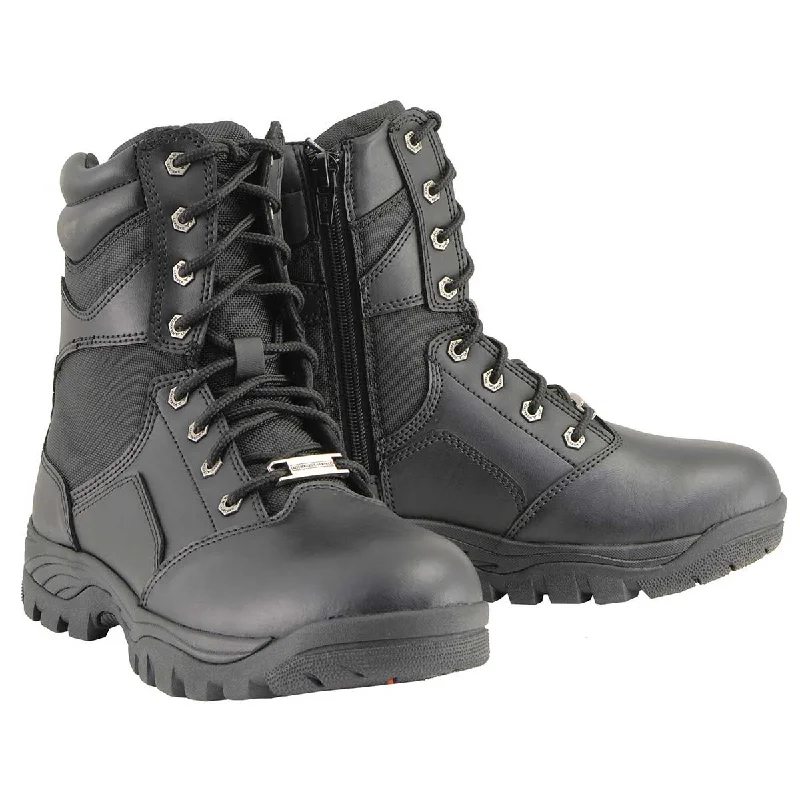 Sports Trend Milwaukee Leather MBM9135 Men’s Black Lace-Up Waterproof Swat Style-Tactical Motorcycle Boots
