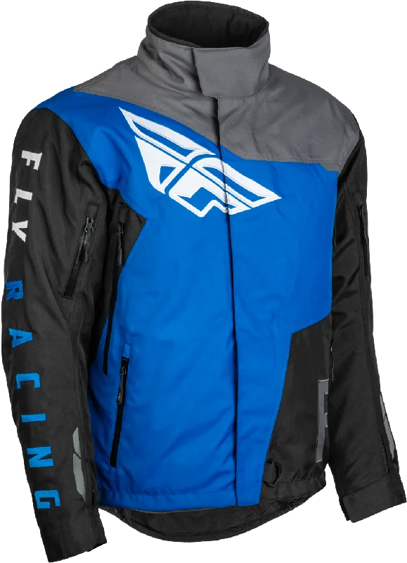 Comfortable Fashion 'Fly Racing' Men's SNX Pro WP Jacket - Black / Grey / Blue