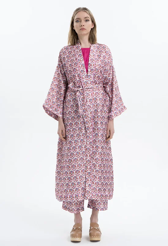 Comfy Chic Damask Ethnic Pattern Maxi Abaya