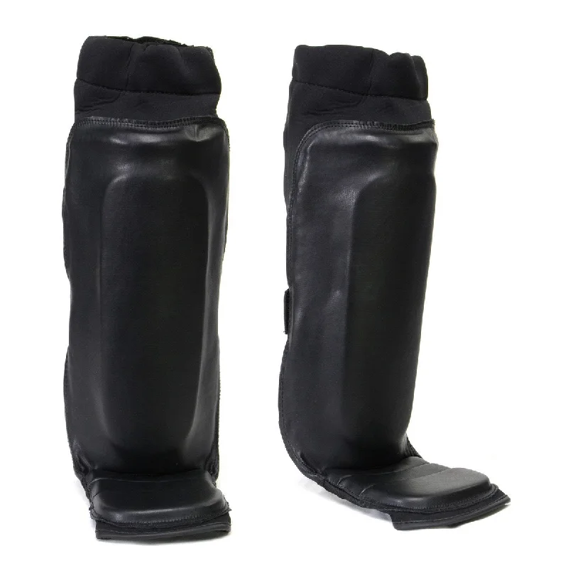 Exclusive Customization X-Fitness XF1000 Black Hybrid Kickboxing MMA Shin Guards