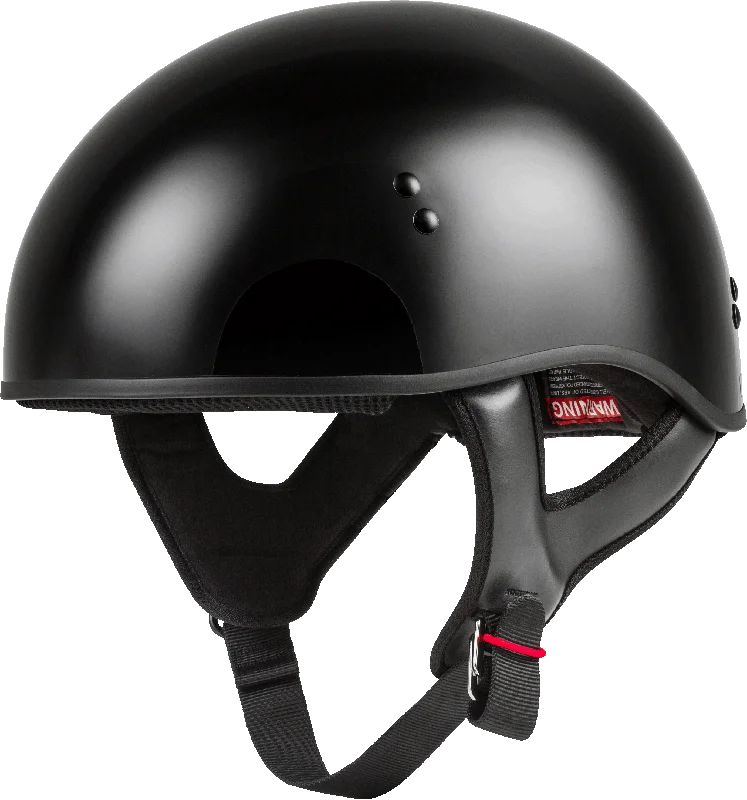 Comfortable Wear GMax 72-6430L HH-45 Naked Half Helmet Black